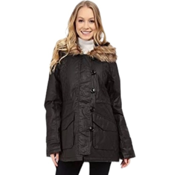 Sanctuary Manhattan Parka Coat with Faux Fur Size S NEW - Picture 2 of 16